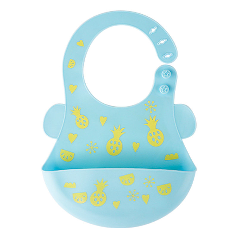 小孩子喂饭神器辅食儿童围嘴围兜婴儿硅胶学吃饭防水饭都兜衣宝宝