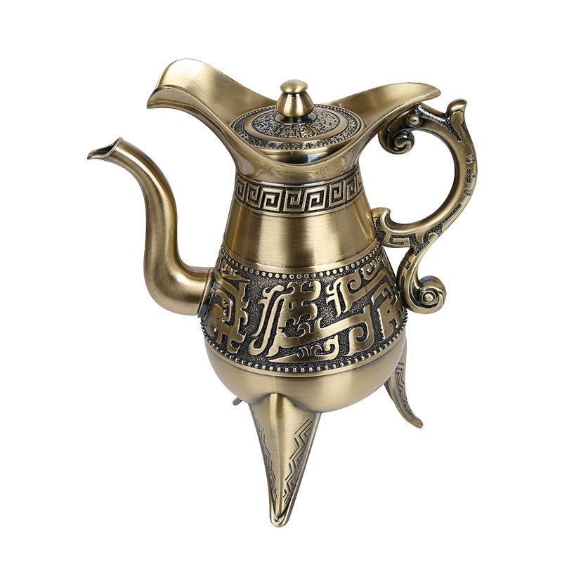 仿古合金酒壶古典创意复古帝王酒樽居家居家客家用酒壶