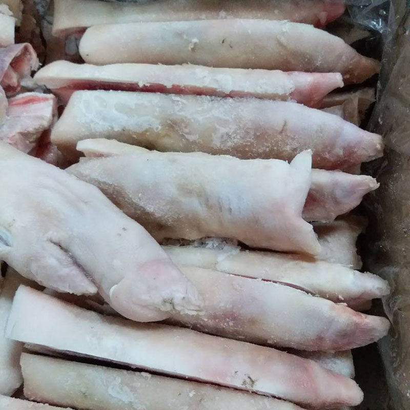 冷冻猪蹄切片开边猪脚不带筋20斤整箱劈半对半抽筋猪手红烧食材