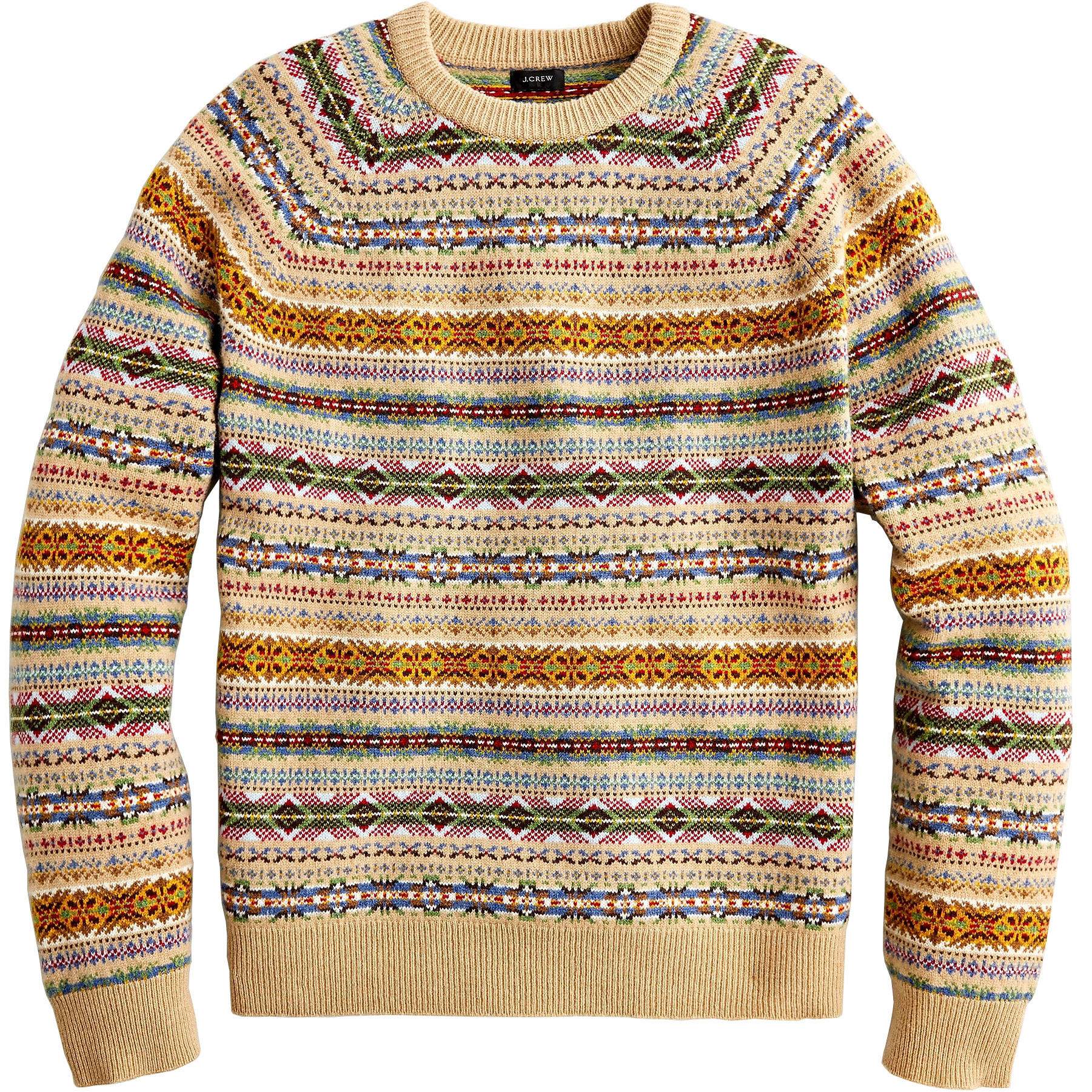 jcrew复古北欧民族风费尔fairisle纯山山羊毛衣针织衫
