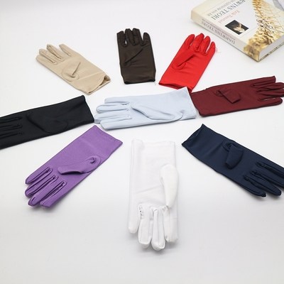 绘画手套超薄弹力舞蹈珠宝薄款布紧手男女春秋手套