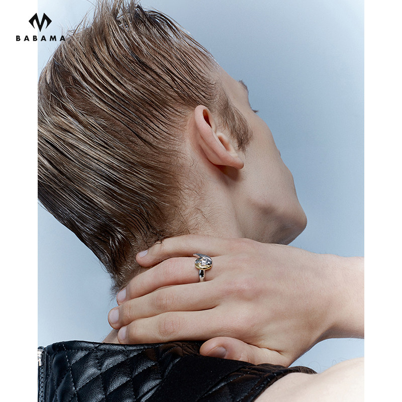babama毕加索之泪戒指个性情侣开口礼物小众设计戒指