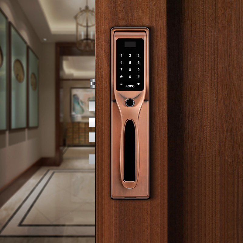 奥珀智能家用密码锁入户全自动指纹防盗门电子门锁