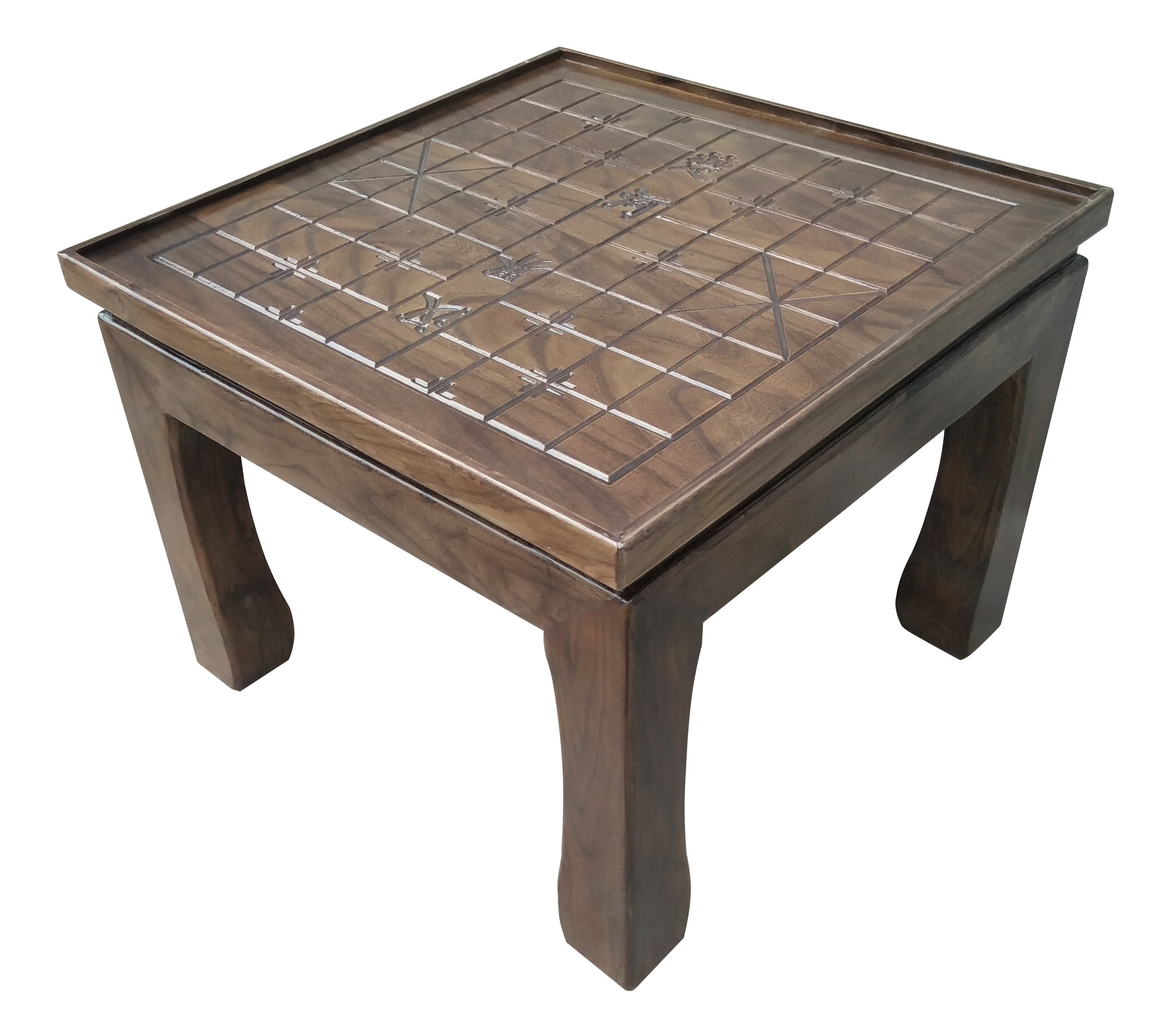 多功能两用双面国学中国榆木家用实木棋盘围棋棋桌