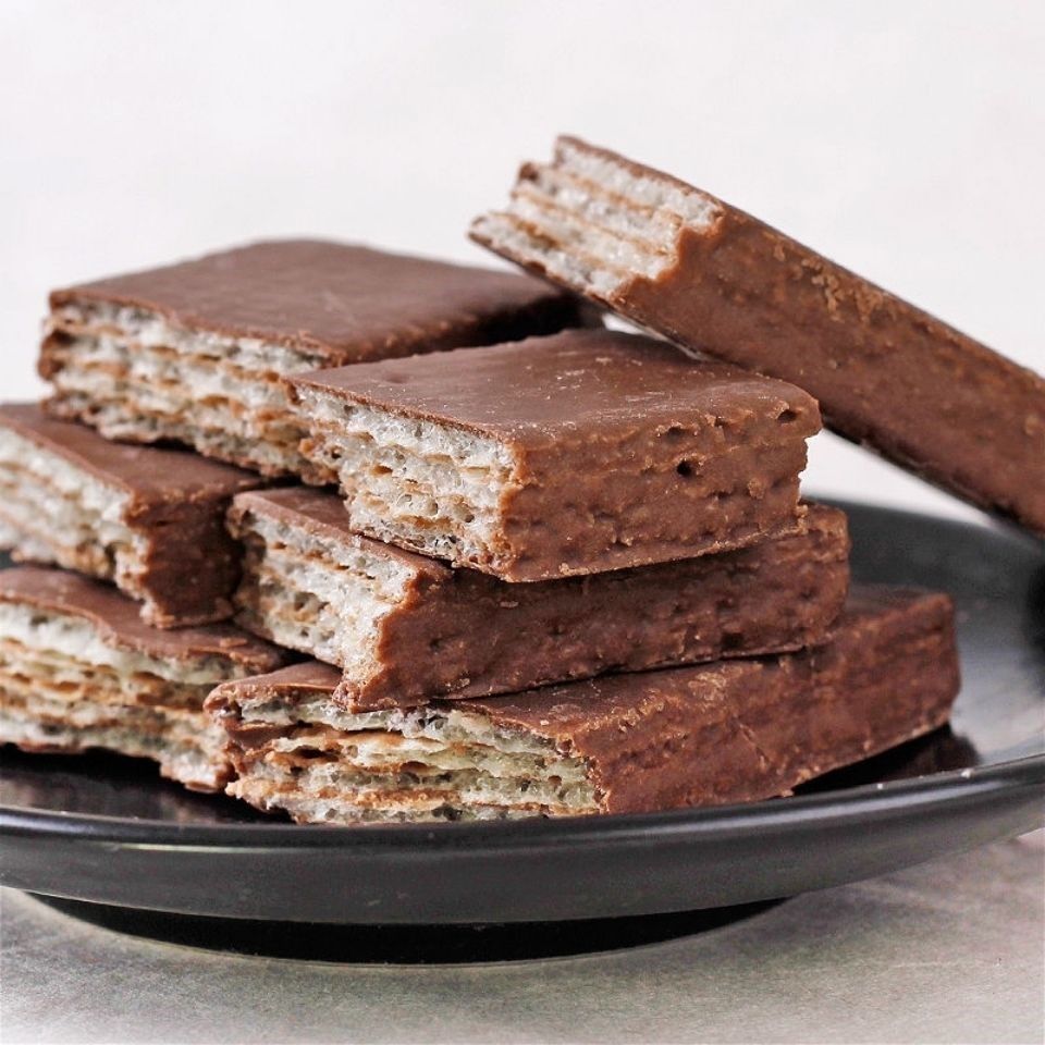 8090经典怀旧零食九州环美巧克力威化老式手工威化饼干