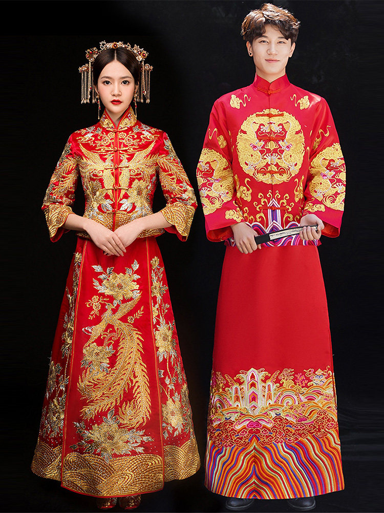 秀禾服出租龙凤褂租赁中式婚纱2019新款礼服新娘结婚敬酒服孕妇女