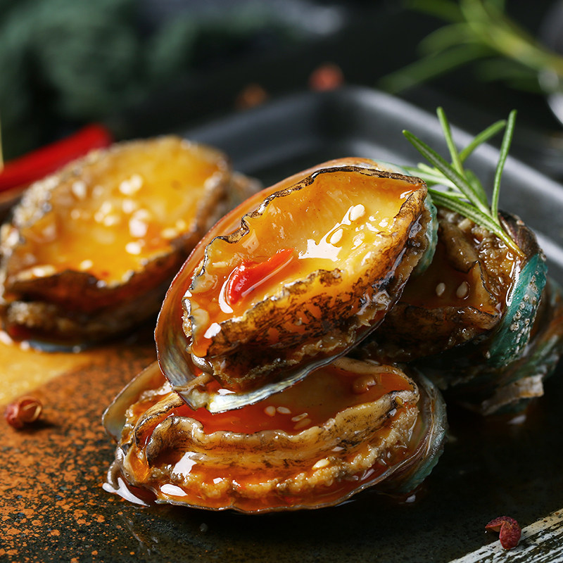 麻辣鲍鱼8-10个香辣鲍鱼即食鲍鱼罐头速食罐装大鲍鱼威海鲍鱼