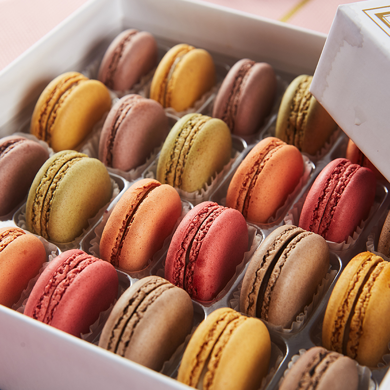 回味马卡龙甜点甜品24枚礼盒盒装糕点点心小蛋糕传统西式糕点