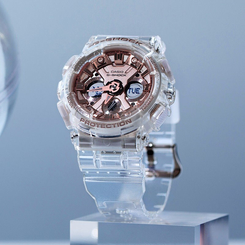 卡西欧手表babyg防水gshock透明运动女表gmas120srs110sr日韩腕表