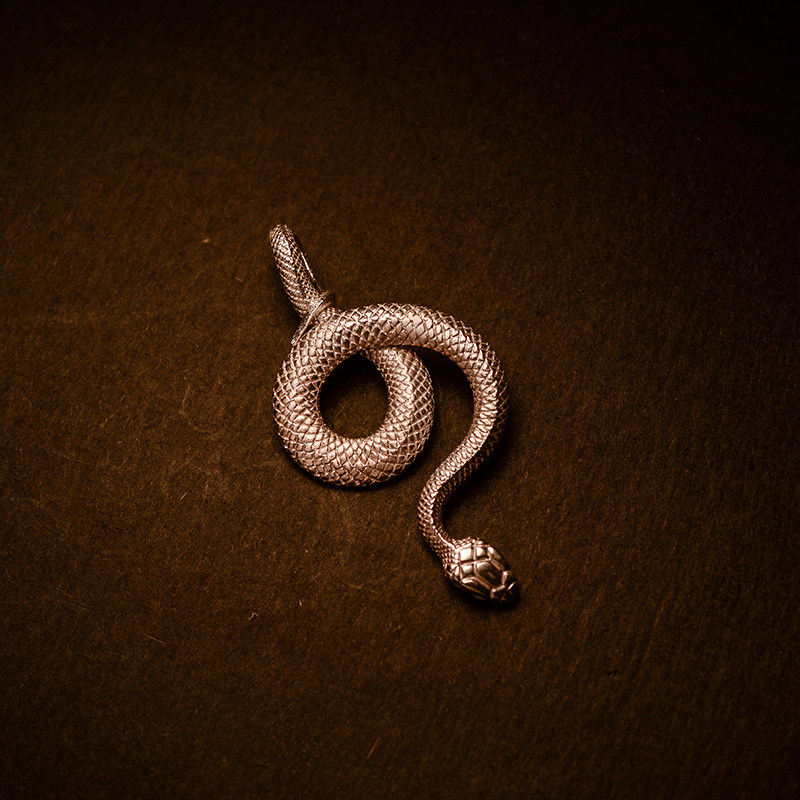 偶屿祝福系列925纯银蛇形吊坠生命之力灵蛇银项链挂件幸运庇护符