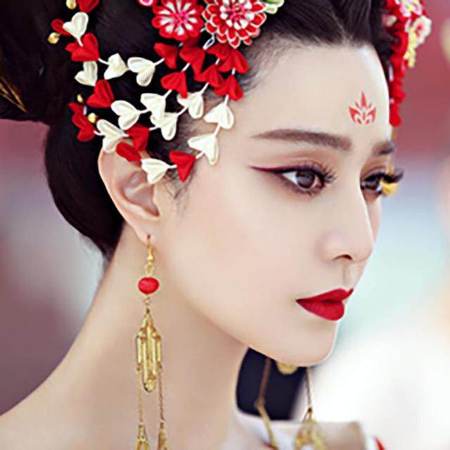 花钿眉心贴汉古装花印美人纹身防水性感写真额头化妆