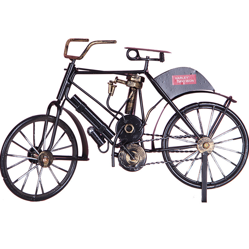 复古怀旧老式脚踏凤凰自行车模型酒柜摆件结婚创意摆件