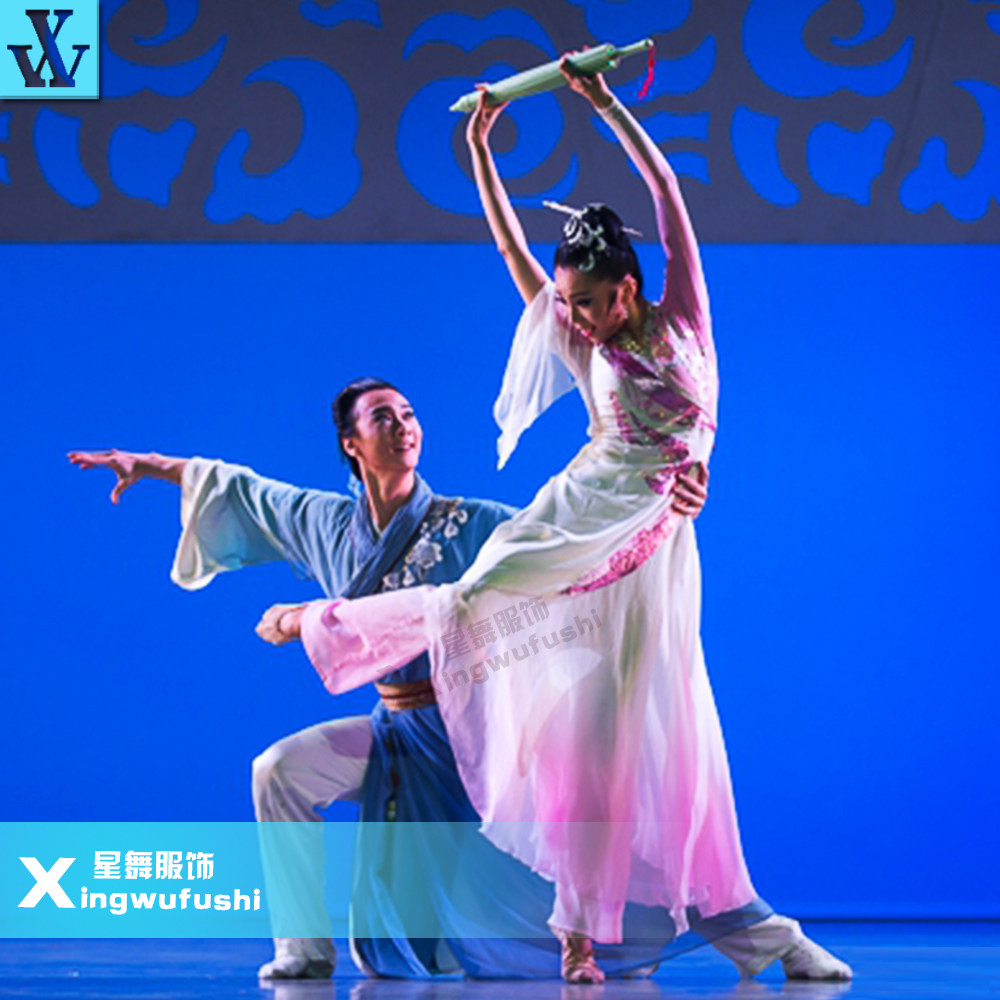 舞蹈再别断桥服装民族民族舞服甩袖舞男女古典民族服装