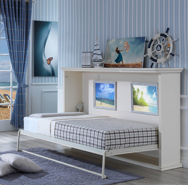 床侧韩式多功能隐形翻床柜壁挂翻折折叠墨菲翻转折叠床