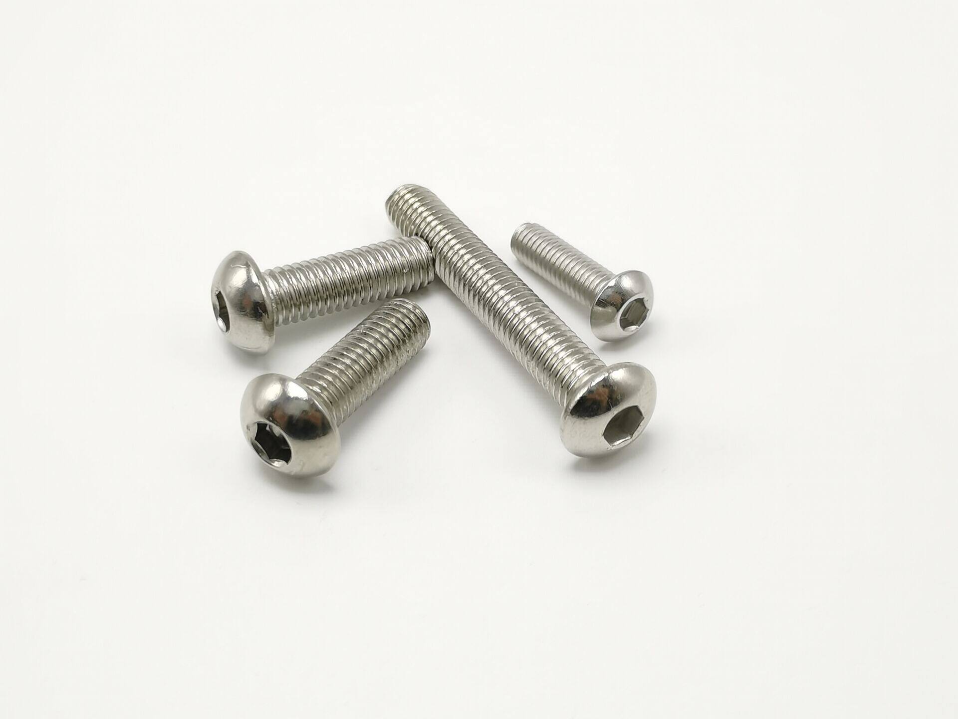 不锈钢半圆头内六角螺丝螺栓圆杯螺钉蘑菇m4m5m6m8m10螺钉