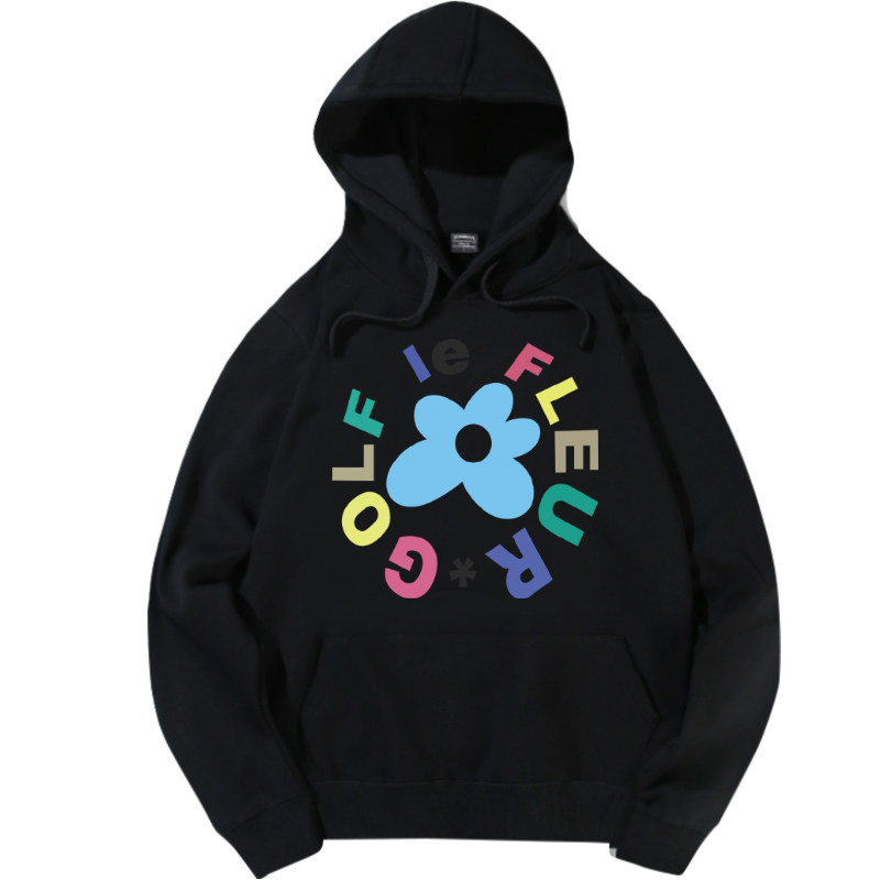 正确版本golfwang小花联名连帽卫衣情侣装青少年卫衣