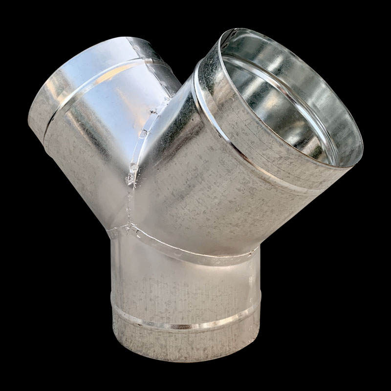 三通白铁皮油烟机排烟软管浴霸换气扇排风风管接头室内新风系统