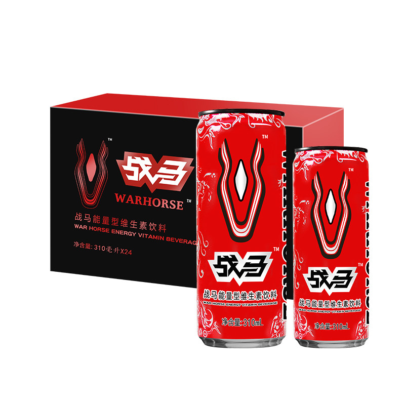 战马能量型维生素功能运动饮料310ml24罐整箱提神功能饮料饮品