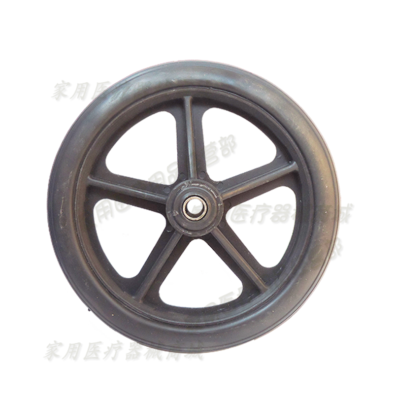 轮椅配件前轮7英寸轱辘轮子车前小轮万向实心轮椅