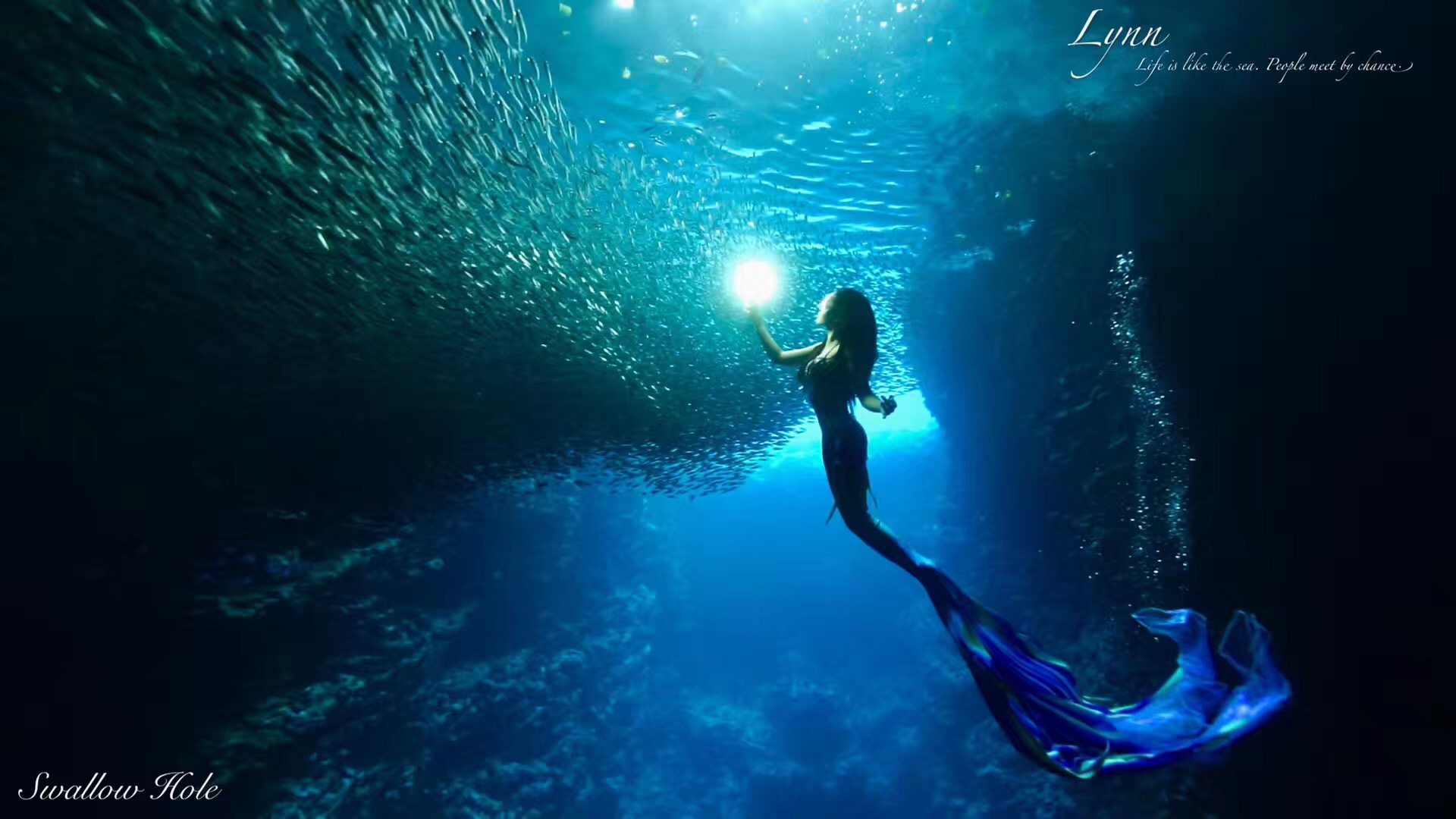 鲸歌美人鱼尾巴九色财气量身定制海洋馆美人鱼泳衣拍摄高清鱼尾巴