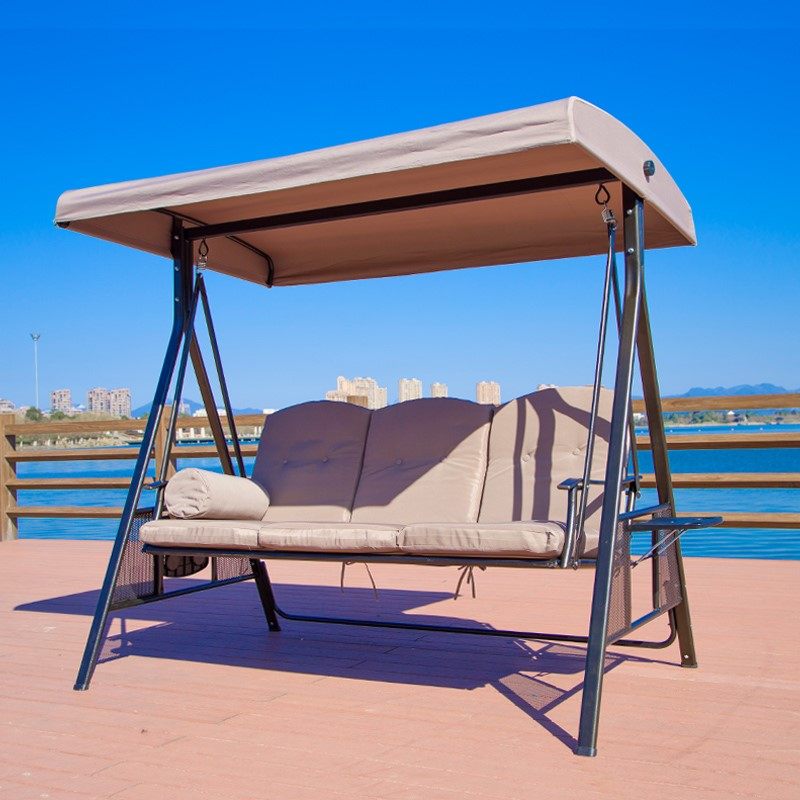 户外秋千吊椅室外别墅庭院双人摇椅成人太阳能户外秋千