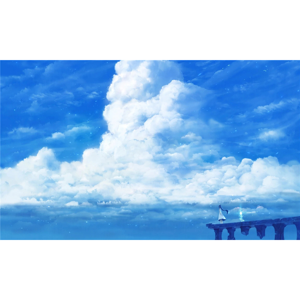 动漫二次元风景海报墙贴学生宿舍卧室墙纸超大现代装饰画