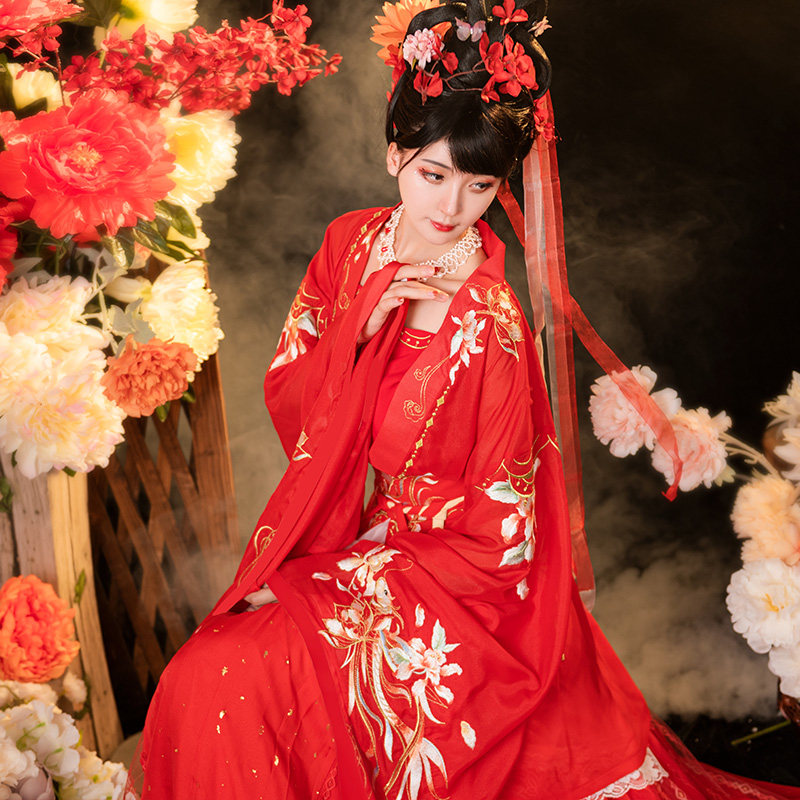 文鳐二如梦梦霓裳原创魏晋南北朝汉服女广袖襦齐腰破汉服