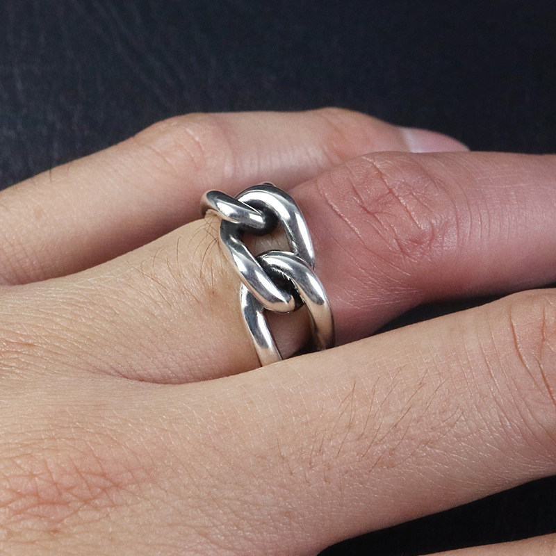 ywlwerkstattmunchen德国暗黑工业链环链条环链接环戒指