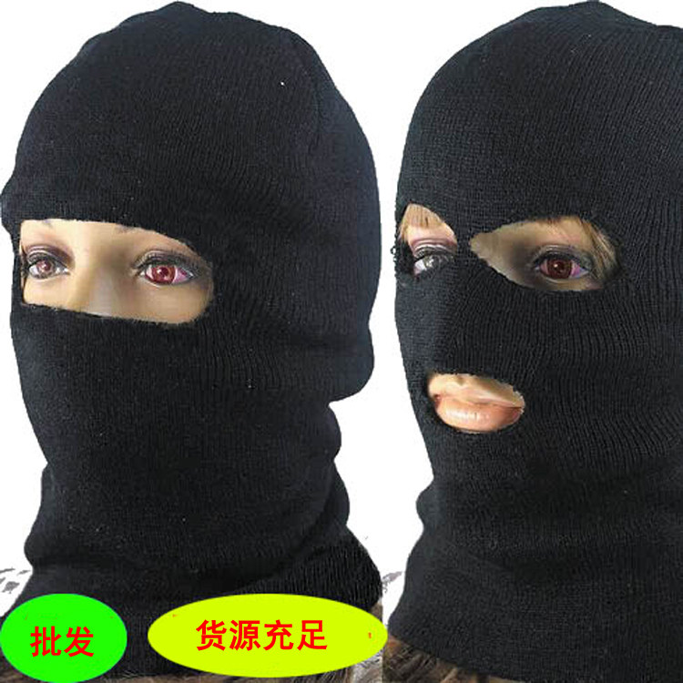 头套毛线脸罩加厚防寒男士围脖帅气面罩保暖帽子