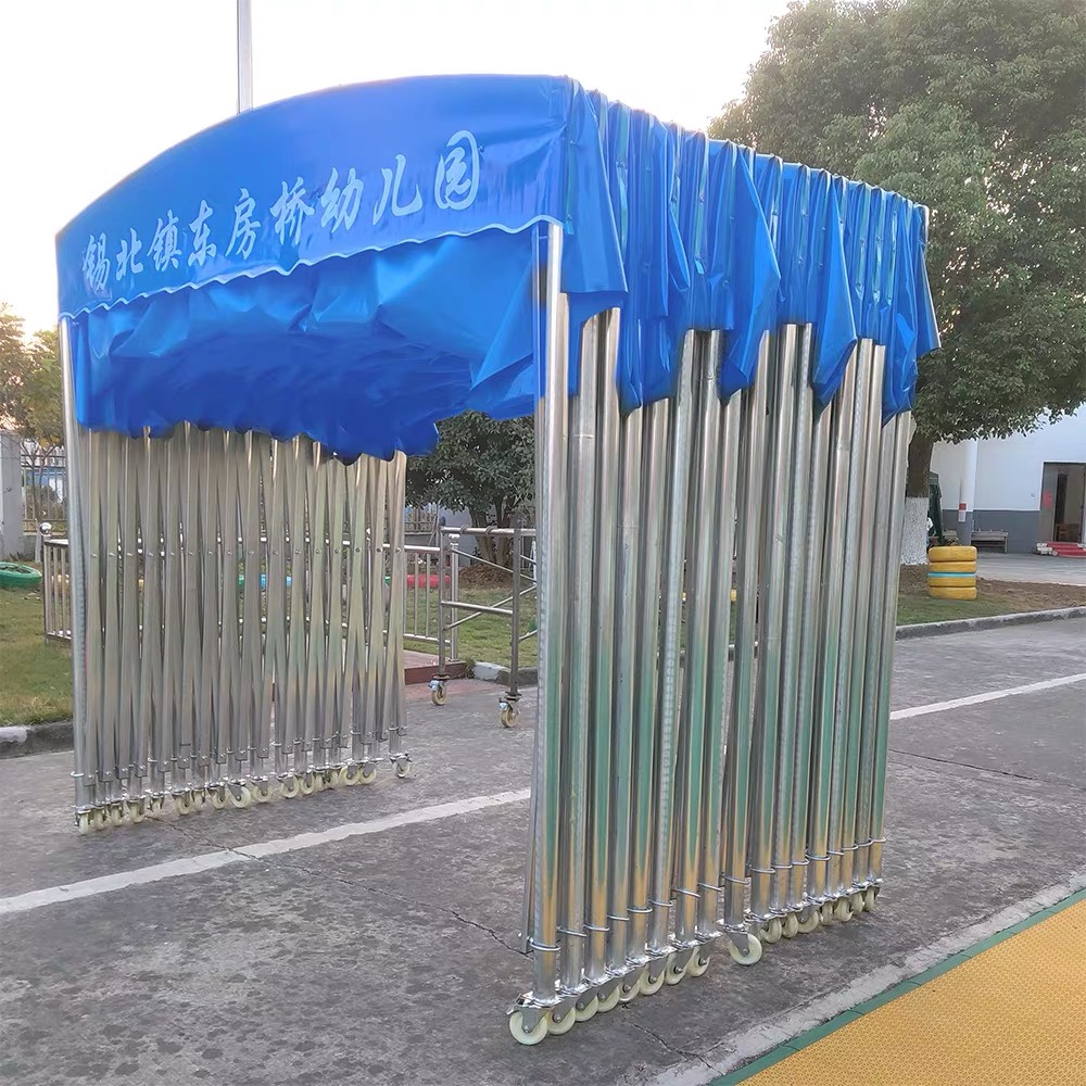 推拉雨棚停车车棚移动遮阳棚户户外伸缩收缩遮阳篷
