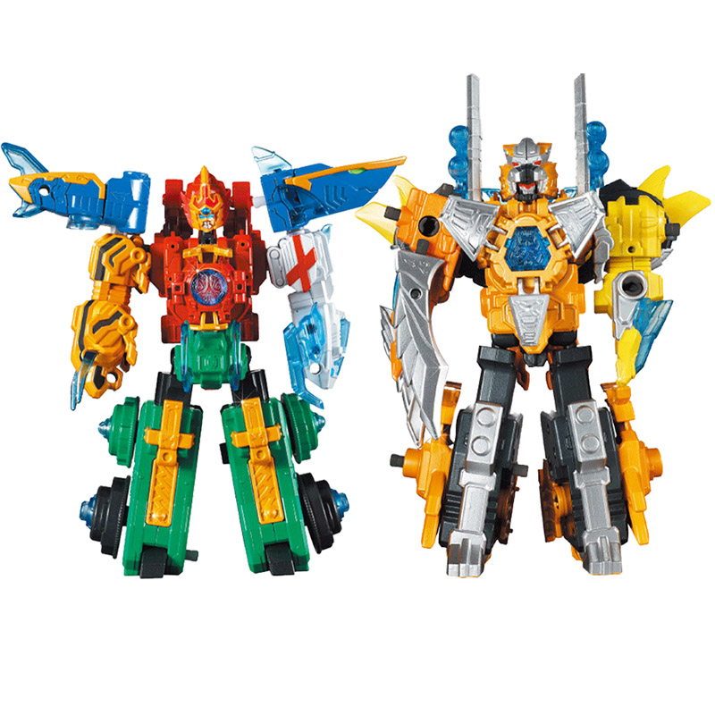 奥迪双钻巨神战击队玩具再版合体机器人天人勇击王套装套装机器人