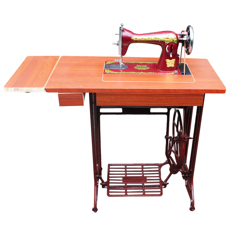 正宗老式缝纫机蝴蝶牌家用台式脚踏裁缝机飞人头手动电动吃厚衣车