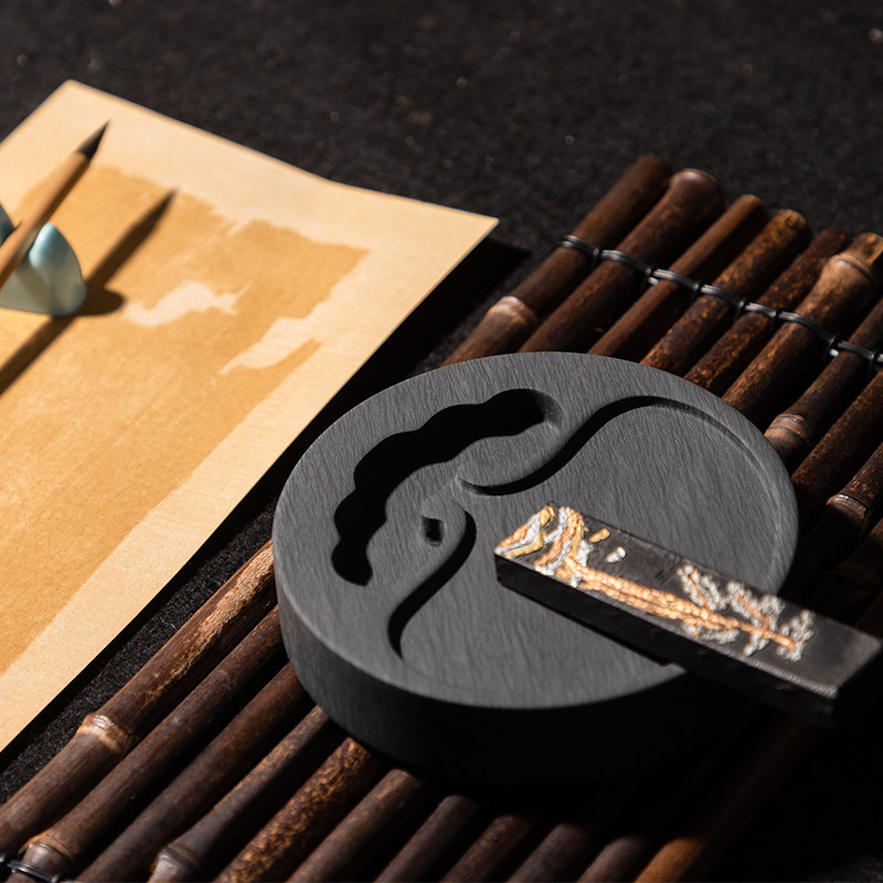 木辛初学者墨盘砚池墨池品墨用品书法毛笔学生砚台