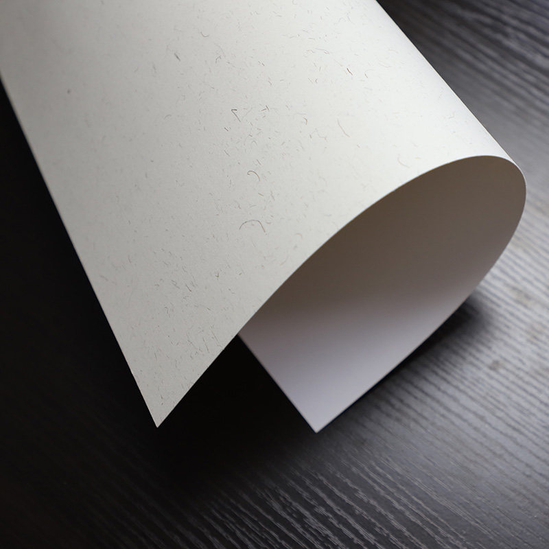 安徽白卡纸创作书法装裱无边全麻白色手工片纸宣纸