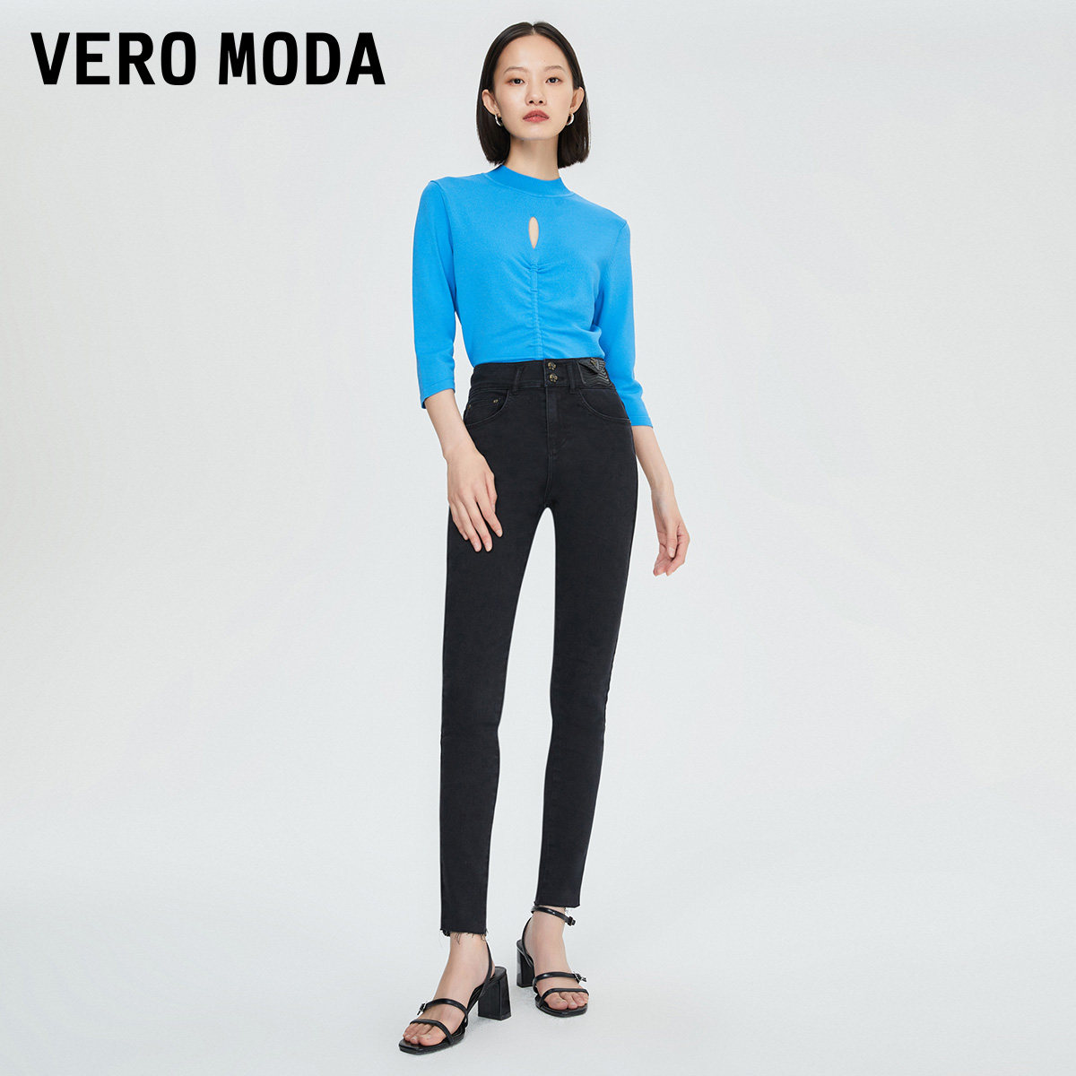 veromoda牛仔裤秋冬新款小脚紧身裤