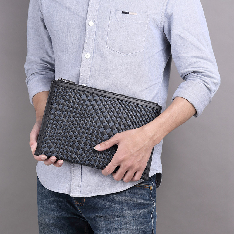 手包潮牌腋下包腋下手拿新款男士编织手抓包封包男士包袋