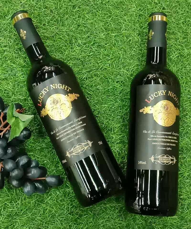 格尼娜法国红酒lucky night14%6瓶一箱 扫码价998/瓶