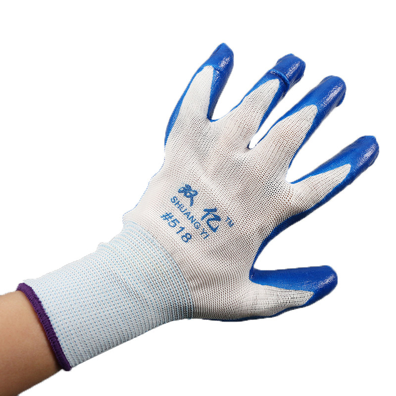 劳保涂胶带胶挂胶皮男工地透气手套 - 淘乐搜