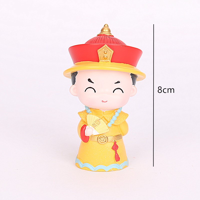 烘培蛋糕装饰q版皇帝皇后摆件宫廷皇上公仔生日蛋糕装扮网红创意