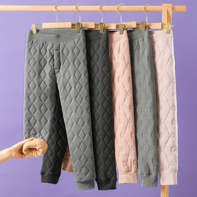 校服神器儿童保暖羊毛绒裤男童女童棉裤裤内裤子