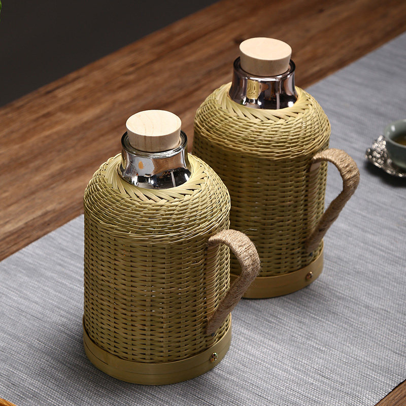 手工竹编暖瓶热水瓶传统复古家用老式容量保温瓶热水瓶