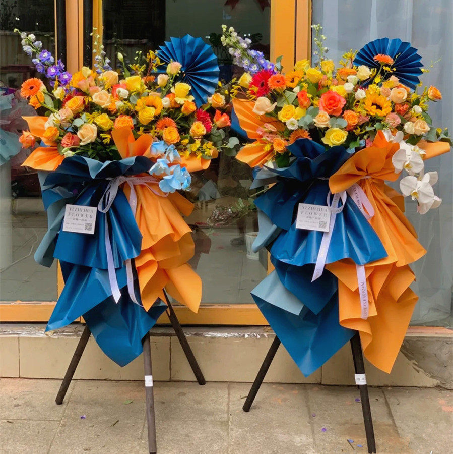 宁波花店开业开张麦穗大麦庆典乔迁气球花篮商务用花