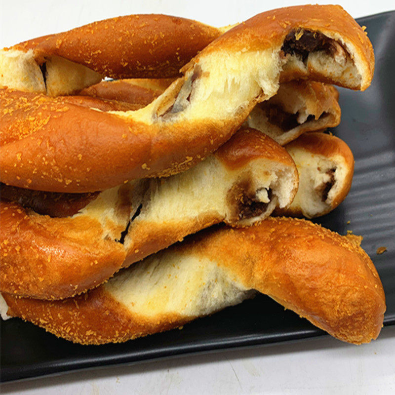 东北特产豆沙馅麻花软大手撕天津麻花老式夹心夹馅麻花纯手工油炸