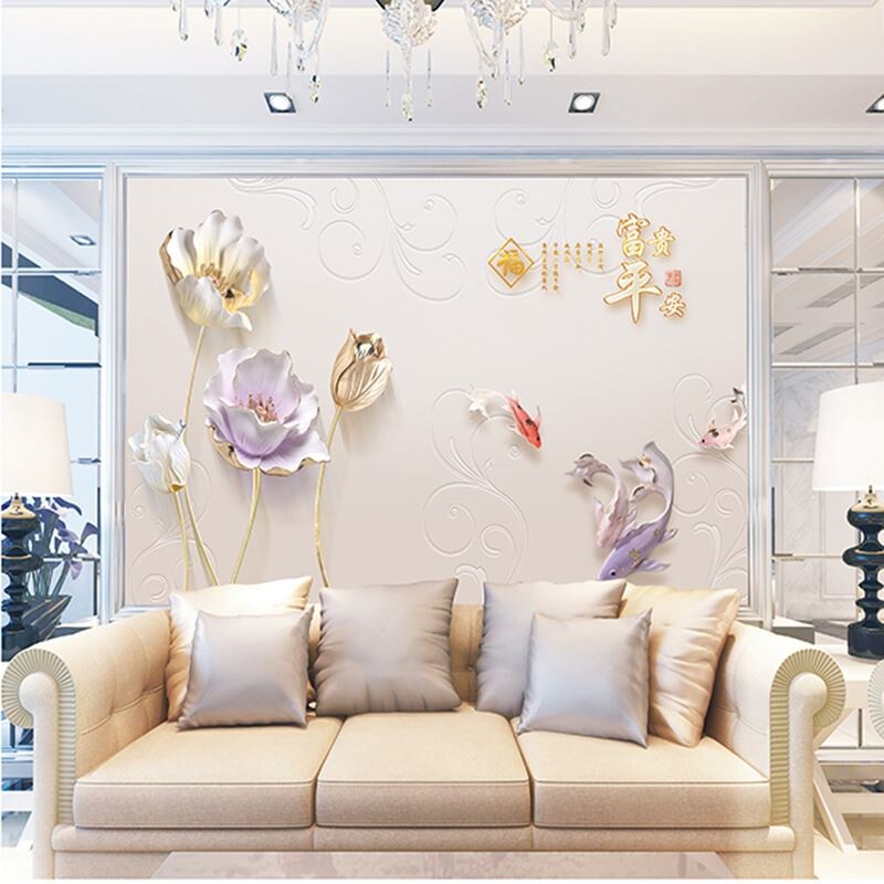 定制3d客厅电视背景墙8d墙画5d立体壁画现代装饰画