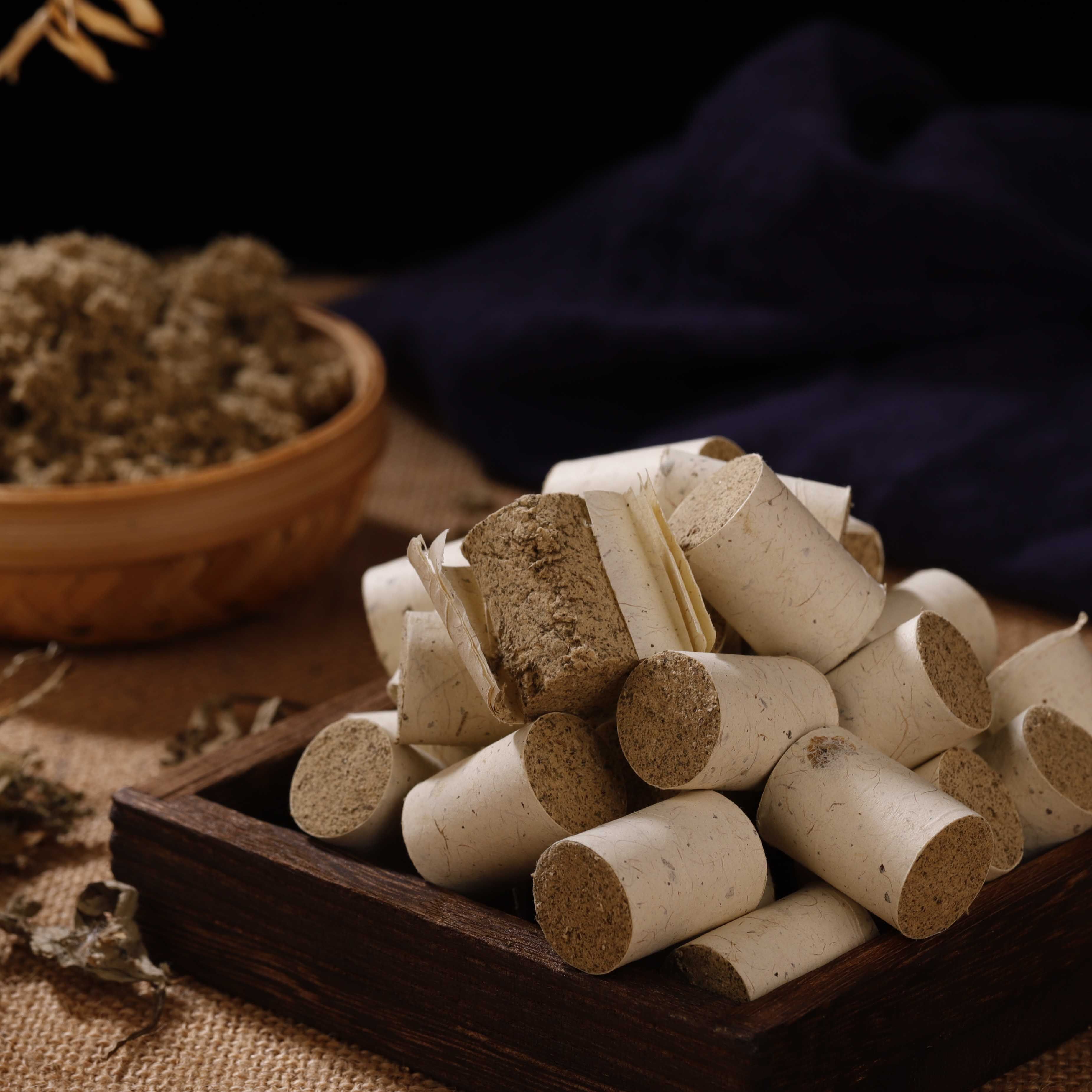 丰林蕲春艾草手工陈手工短艾三年艾灸正品陈年艾灸