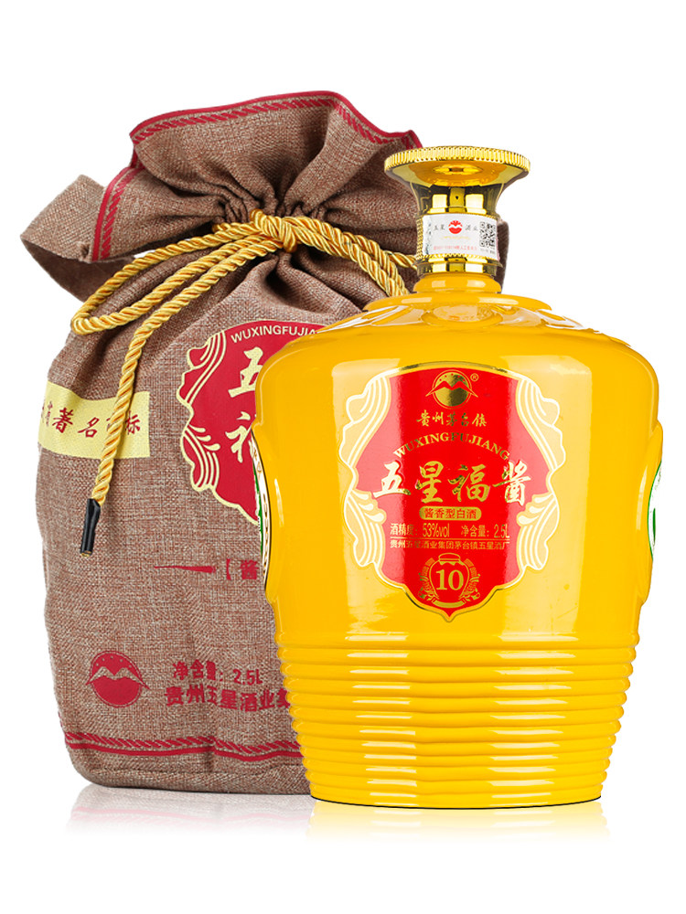 镇酒五星酒厂 五星酒 福酱2.5l 封坛装酒 高粱酒 53度