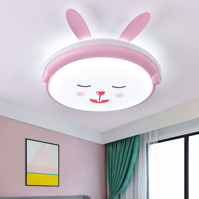 简约led卡通儿童智能吸顶灯男孩女孩创意可爱公主兔精灵鹿房间卧室