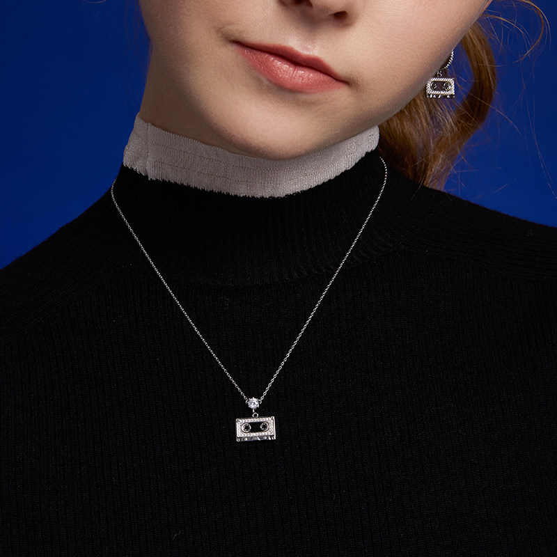 lianduo原创设计生活家系列录音带项链磁带吊坠锁骨项坠