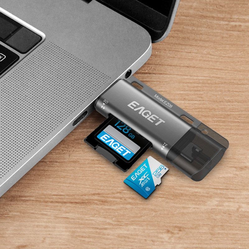 忆捷手机读卡器多功能usb3.0合一sd大卡tf安卓读卡器