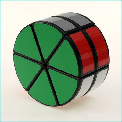 魔方点盛二阶圆柱黑色圆饼2层顺滑成人儿童魔方